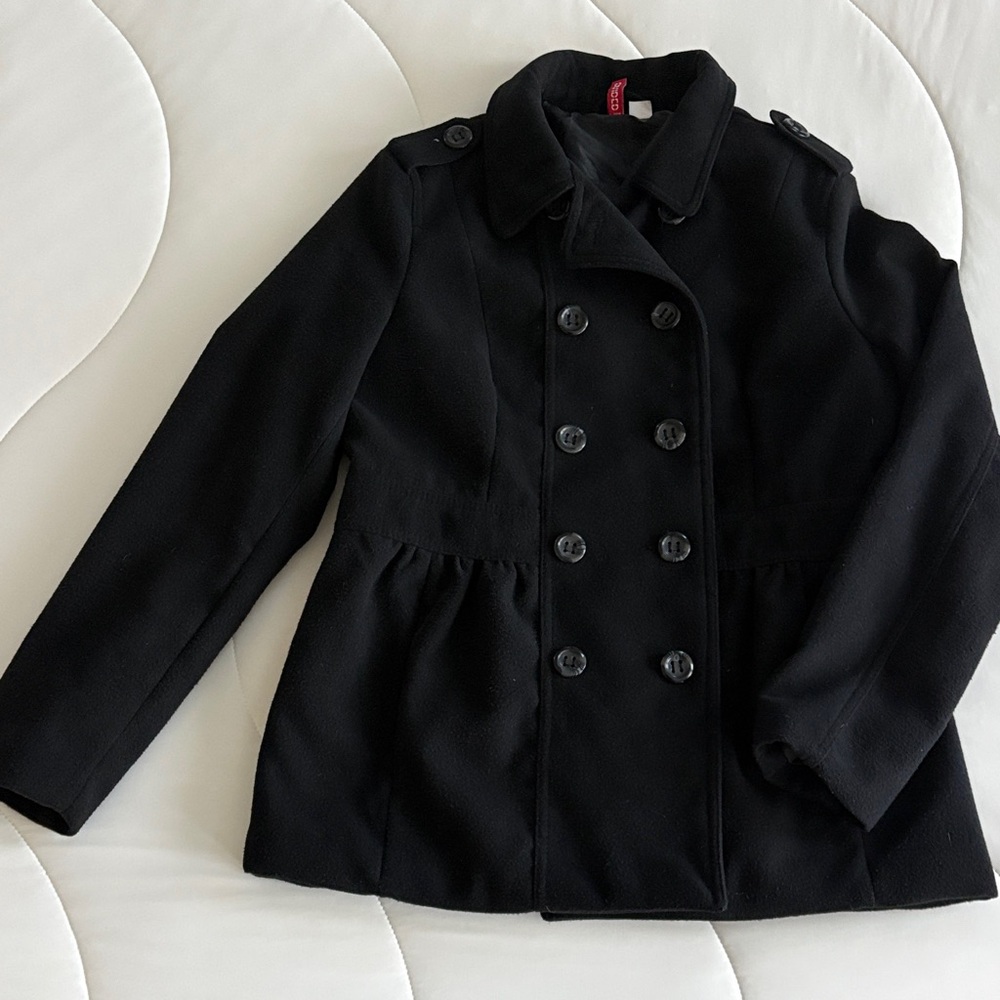 H&M Black Pea Coat